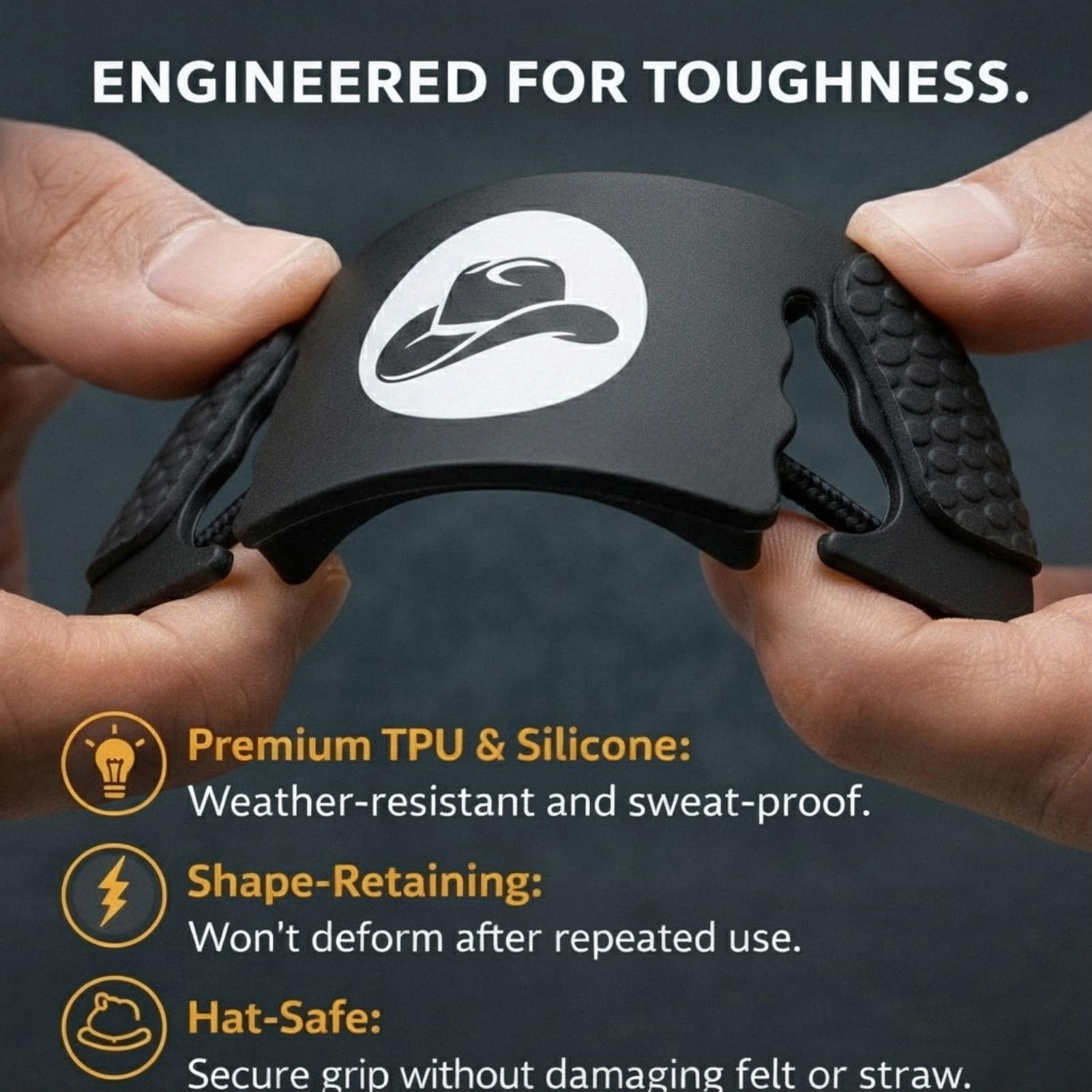 Upgraded Cowboy Hat Cinch anti-slip technology delivers strong grip in gusty arenas.