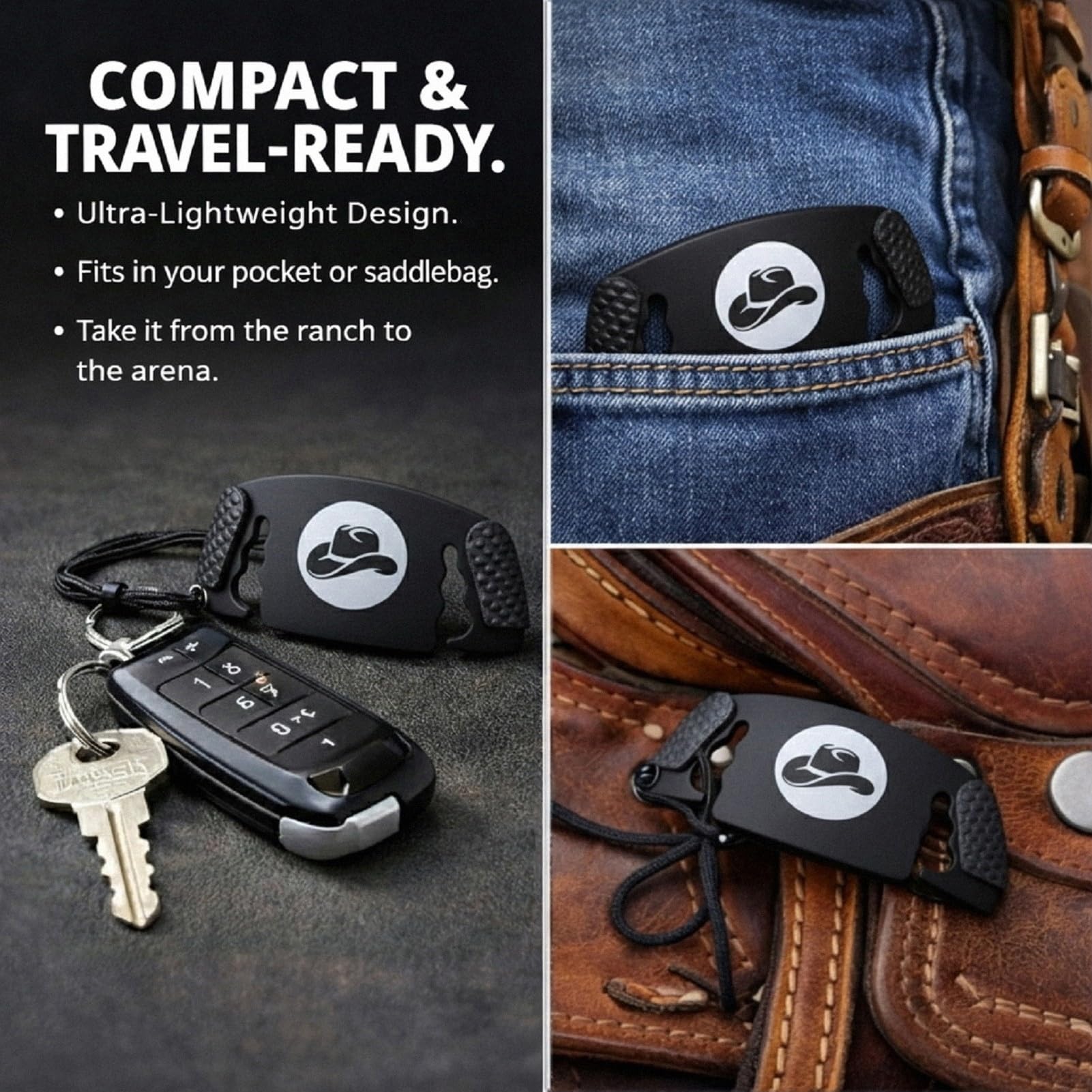 Upgraded Cowboy Hat Cinch travel compact design for easy packing.