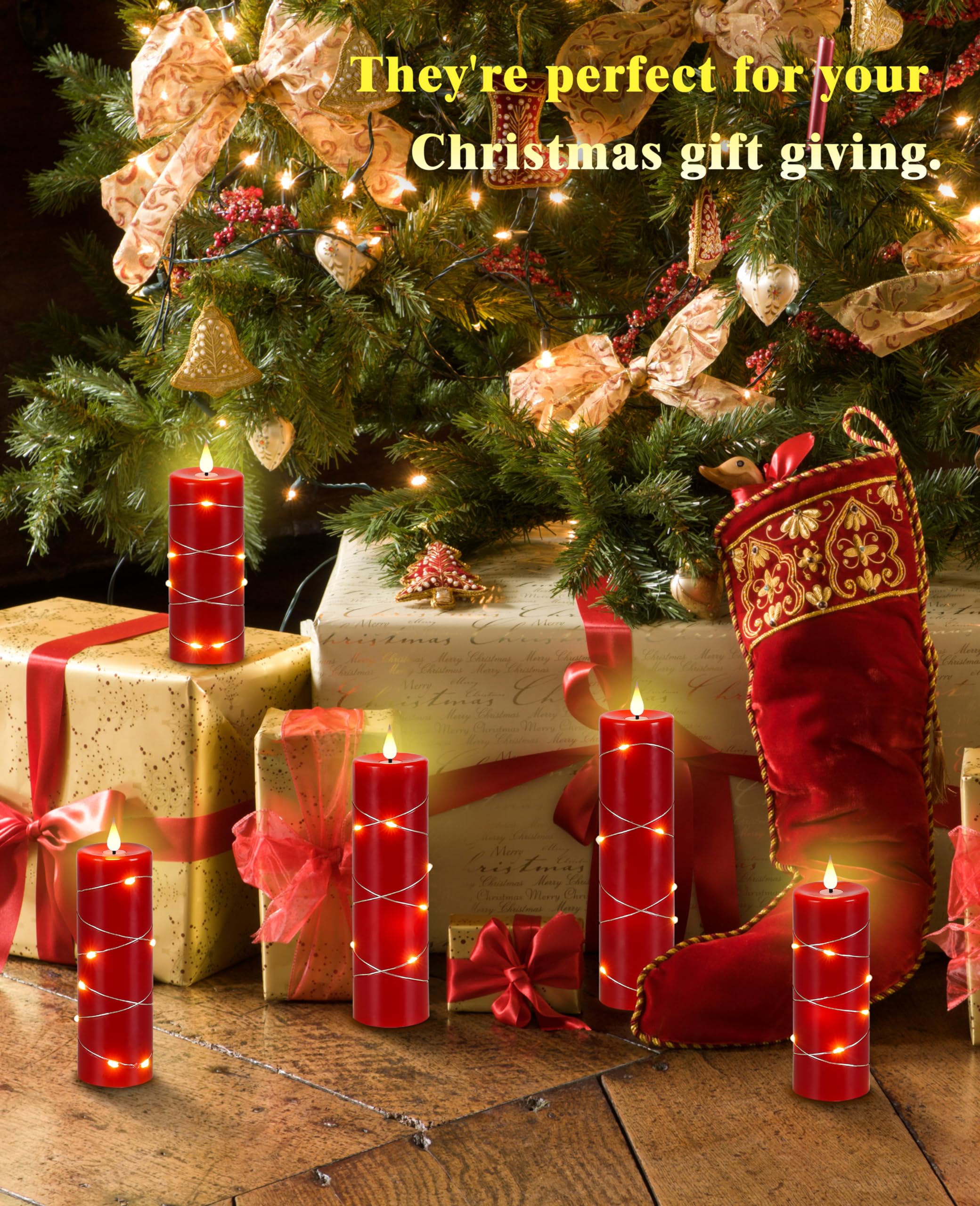 Upinmz battery-powered candle offering long-lasting, maintenance-free light.