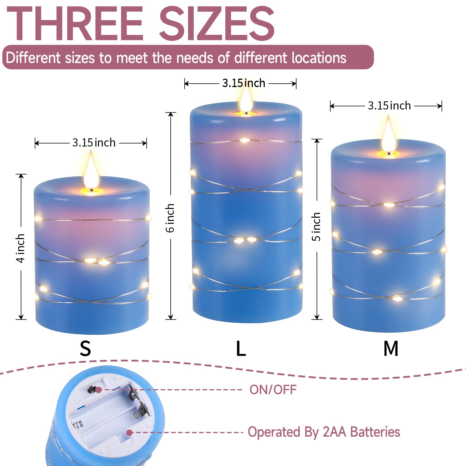 Upinmz box contents three candles remote manual