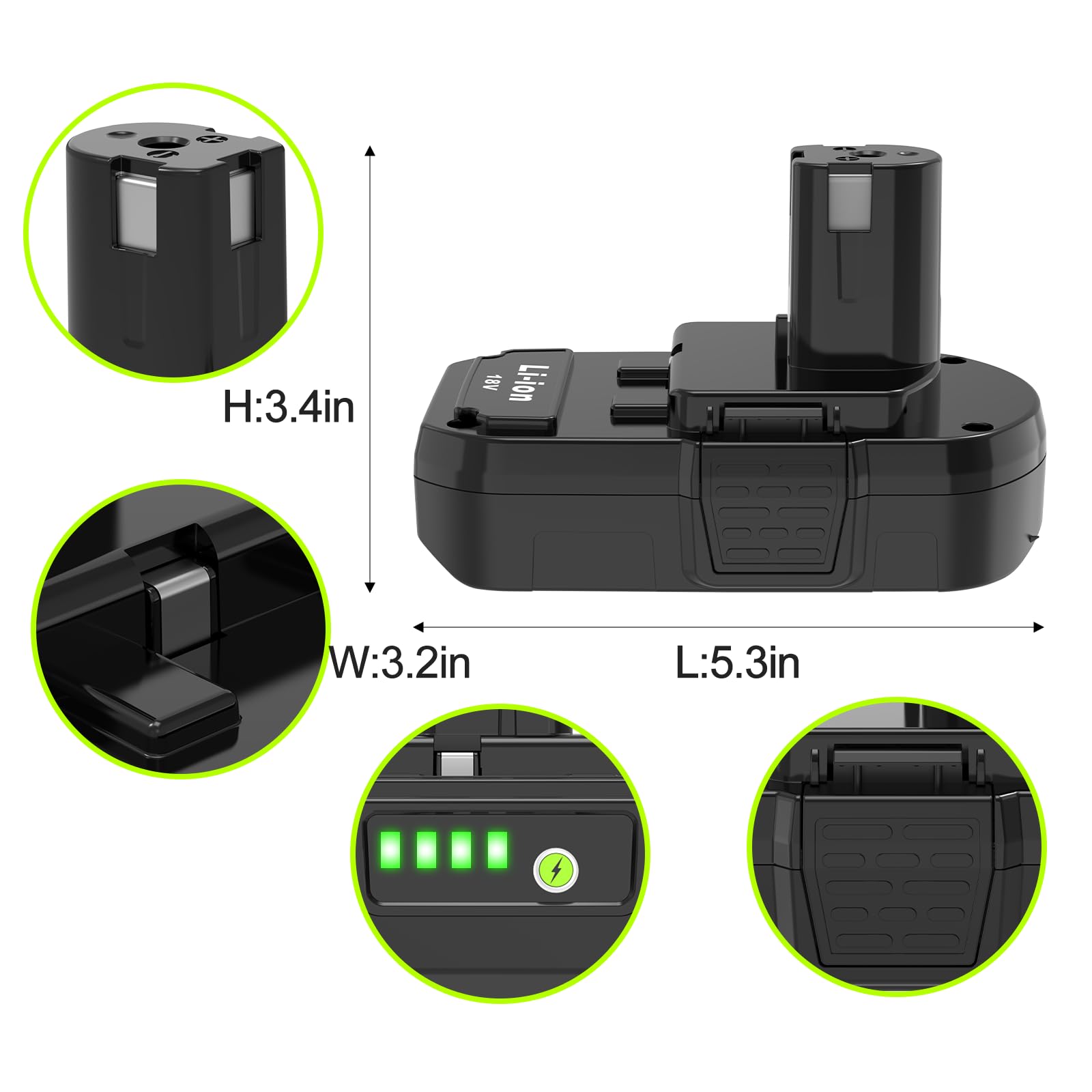 UPJONSIM 18V battery for heavy-duty tools delivers stable power for drills and saws