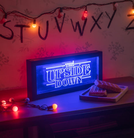 Upside Down central screen light highlights iconic show visuals.