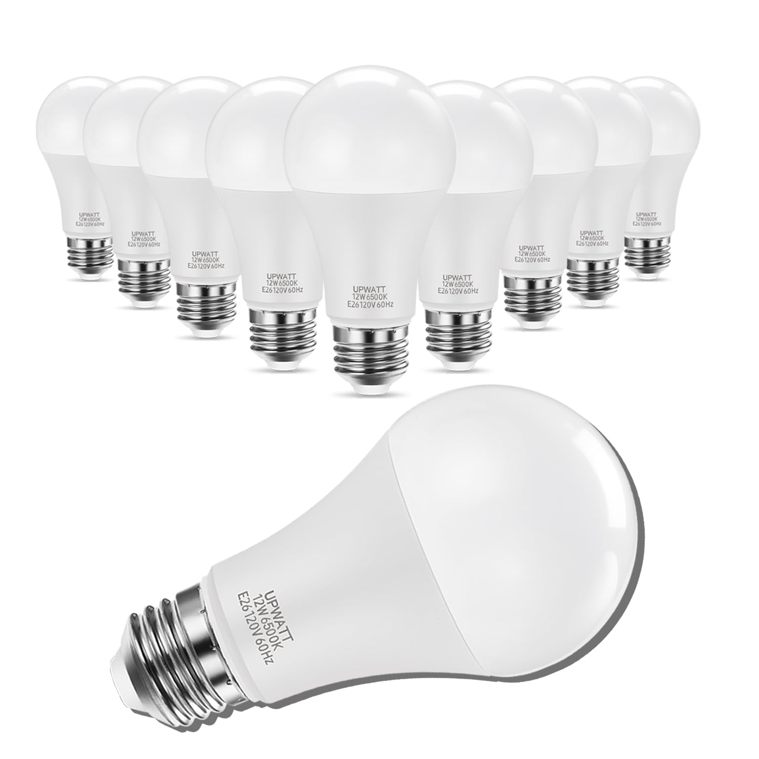 UPWATT A19 daylight 6500K bulb provides bright 1200lm for clear tasks