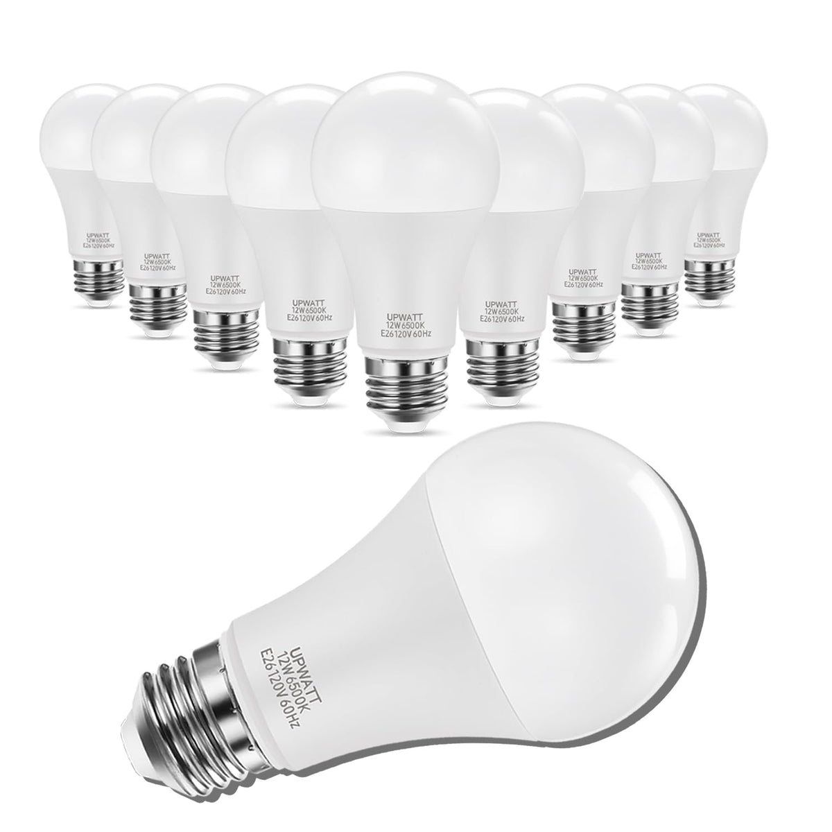 UPWATT A19 daylight 6500K bulb provides bright 1200lm for clear tasks