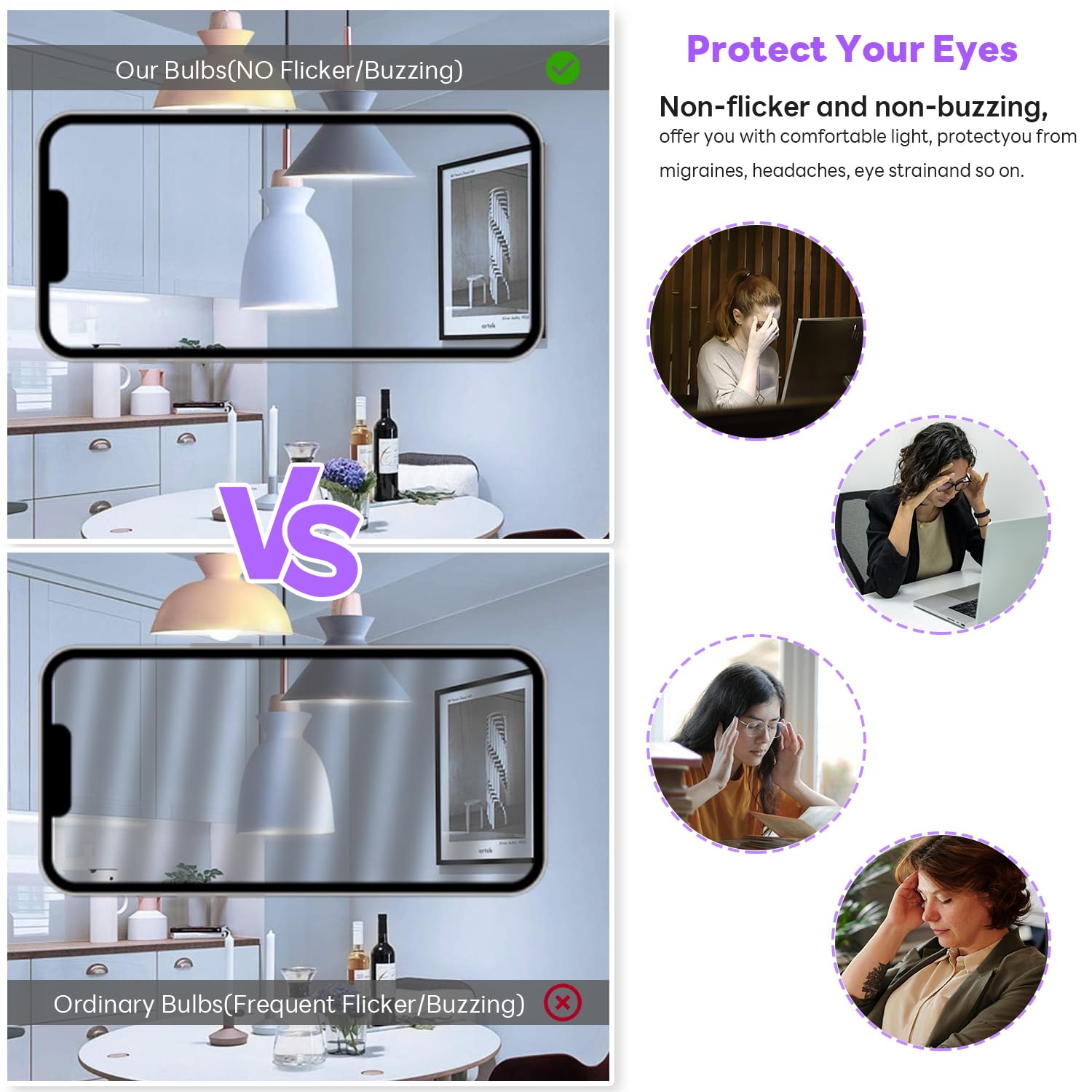 UPWATT bathroom and kitchen bulb provides 6500K daylight for precise tasks