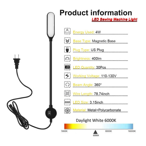 UPWATT magnetic work light with adhesive mount disc option for versatile placement.