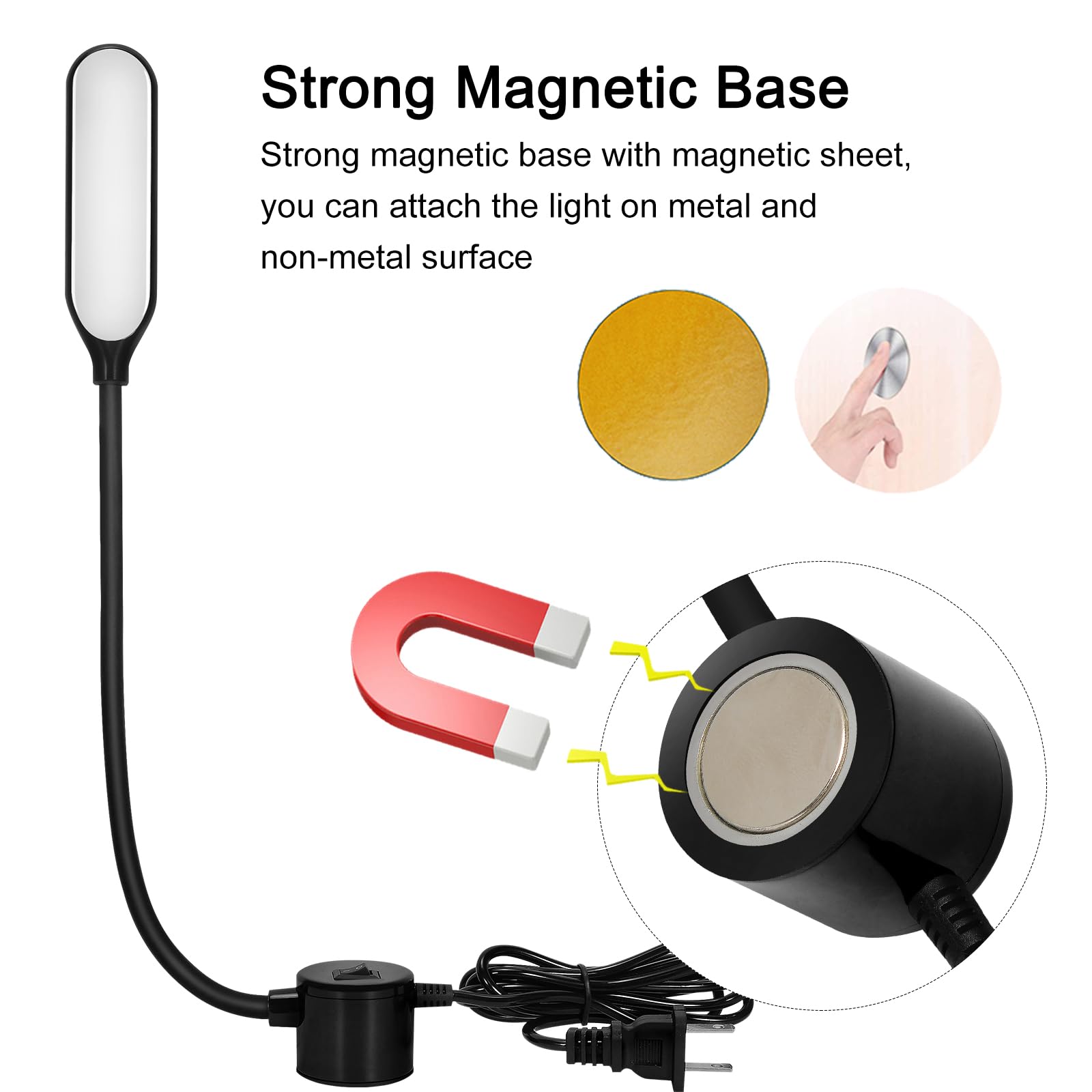 UPWATT light mounted on a lathe aids precise cuts and safe work.