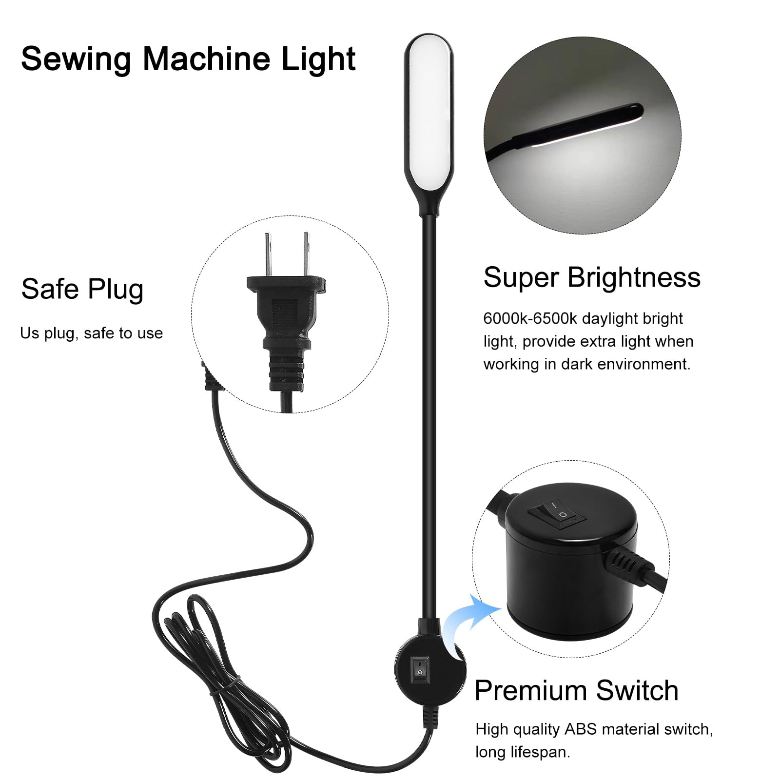 UPWATT magnetic light enhances drill press tasks with clearer alignment.