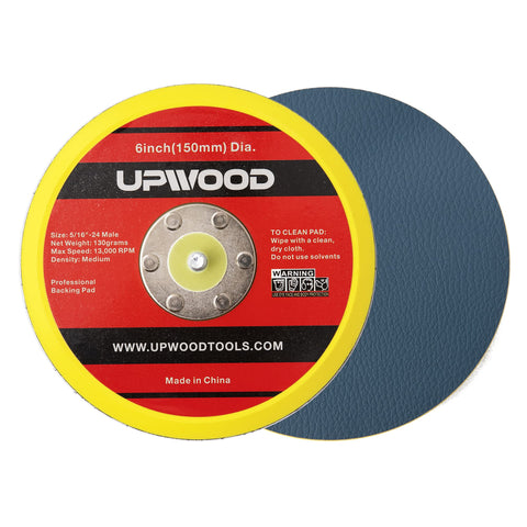 UPWOOD 6-inch vinyl-face backing pad for PSA provides smooth polishing.