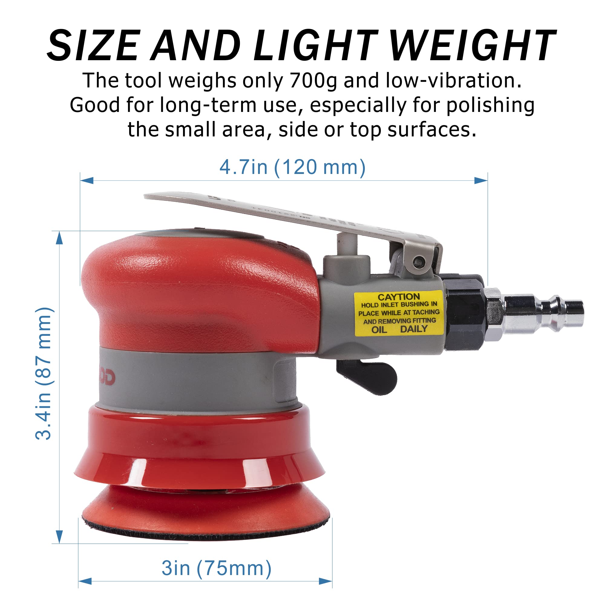 UPWOOD palm-sander ergonomic handle supports comfortable grip during prolonged sanding.