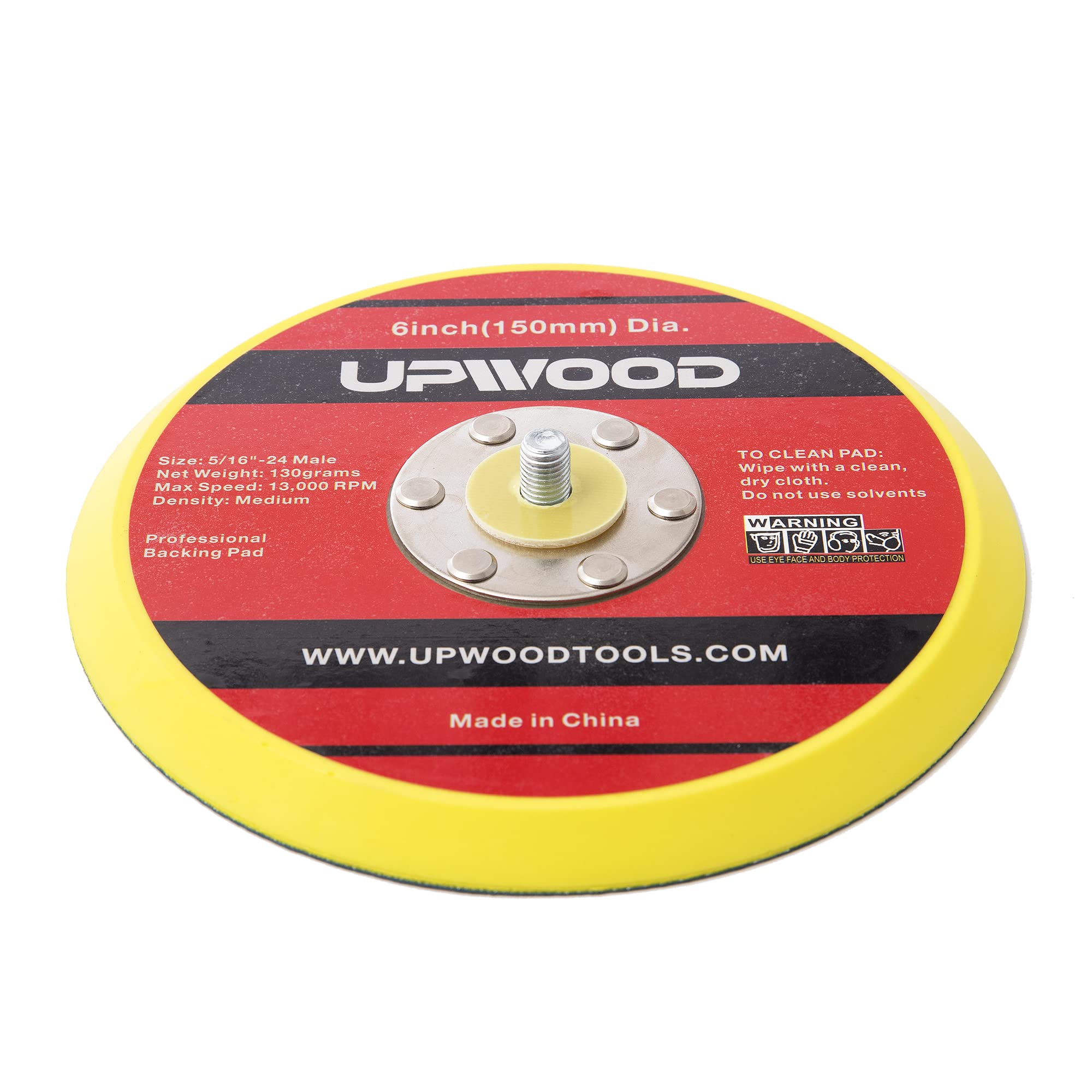 UPWOOD polyurethane-molded backing pad offers durability and heat resistance.