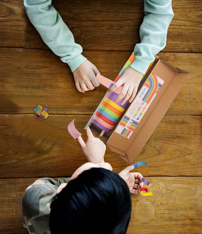 UQRUI rainbow masking tape green color coding for kids projects.