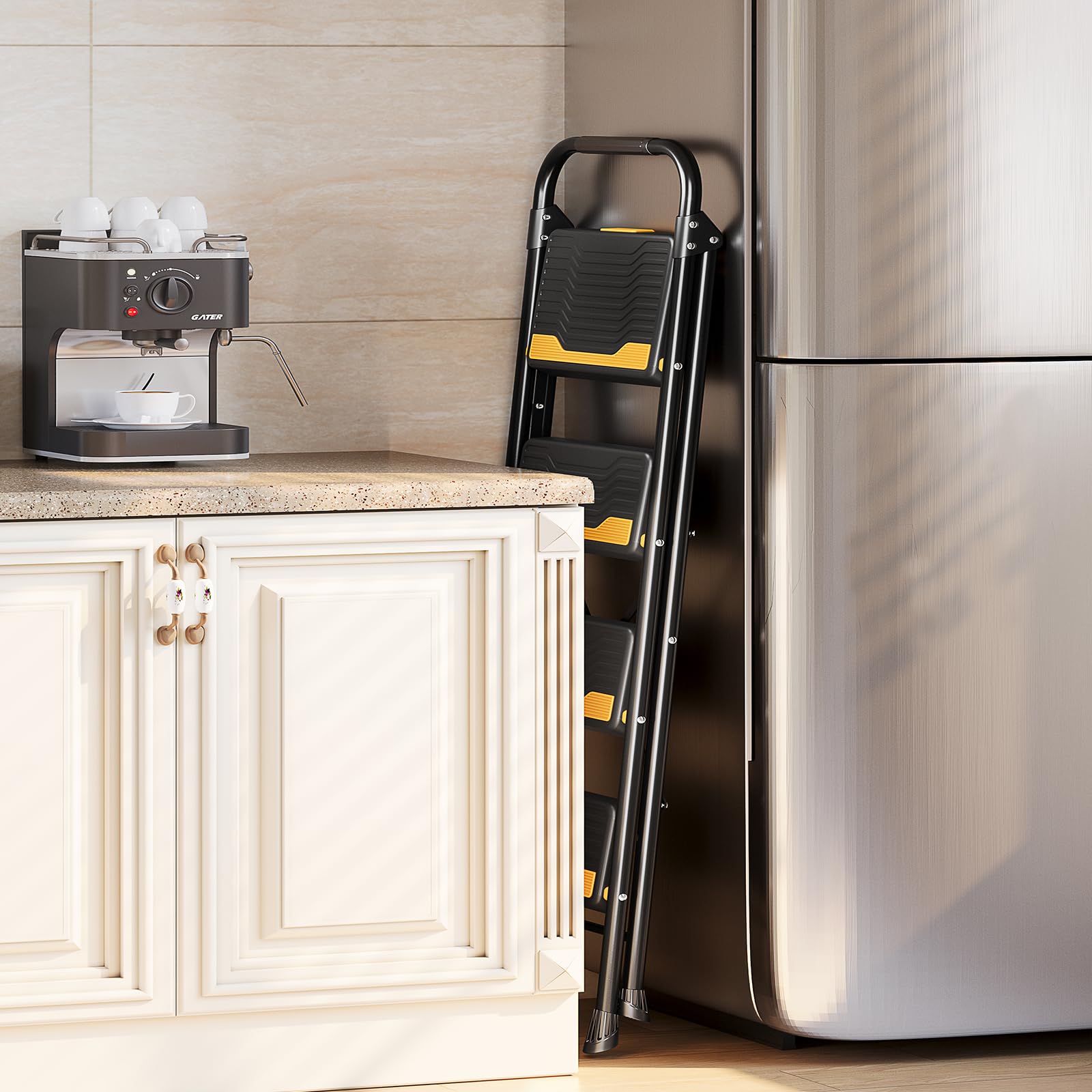 Urackify 4 step ladder ideal for home, office, and crafts.