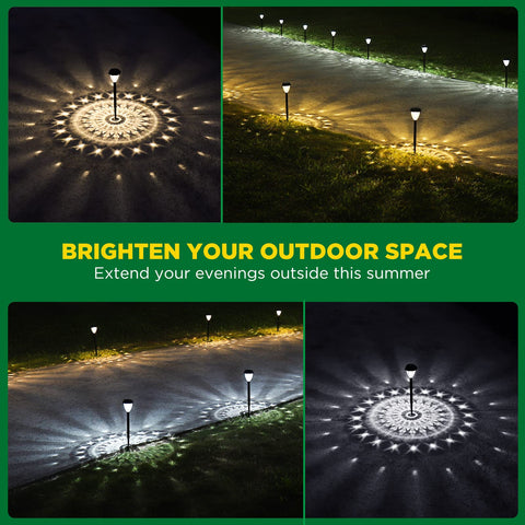 URAGO outdoor solar lights with IP44 waterproof design withstands rain and shine