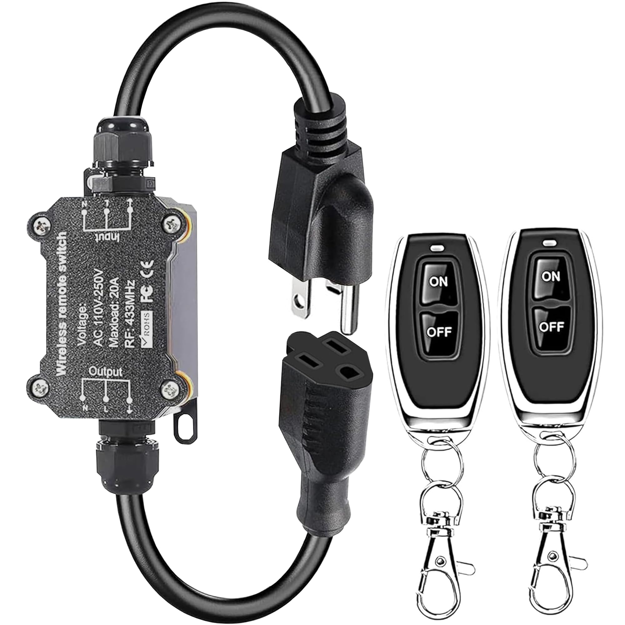 URANT AC110V waterproof remote socket outdoors with rainproof seal for reliable outdoor control.