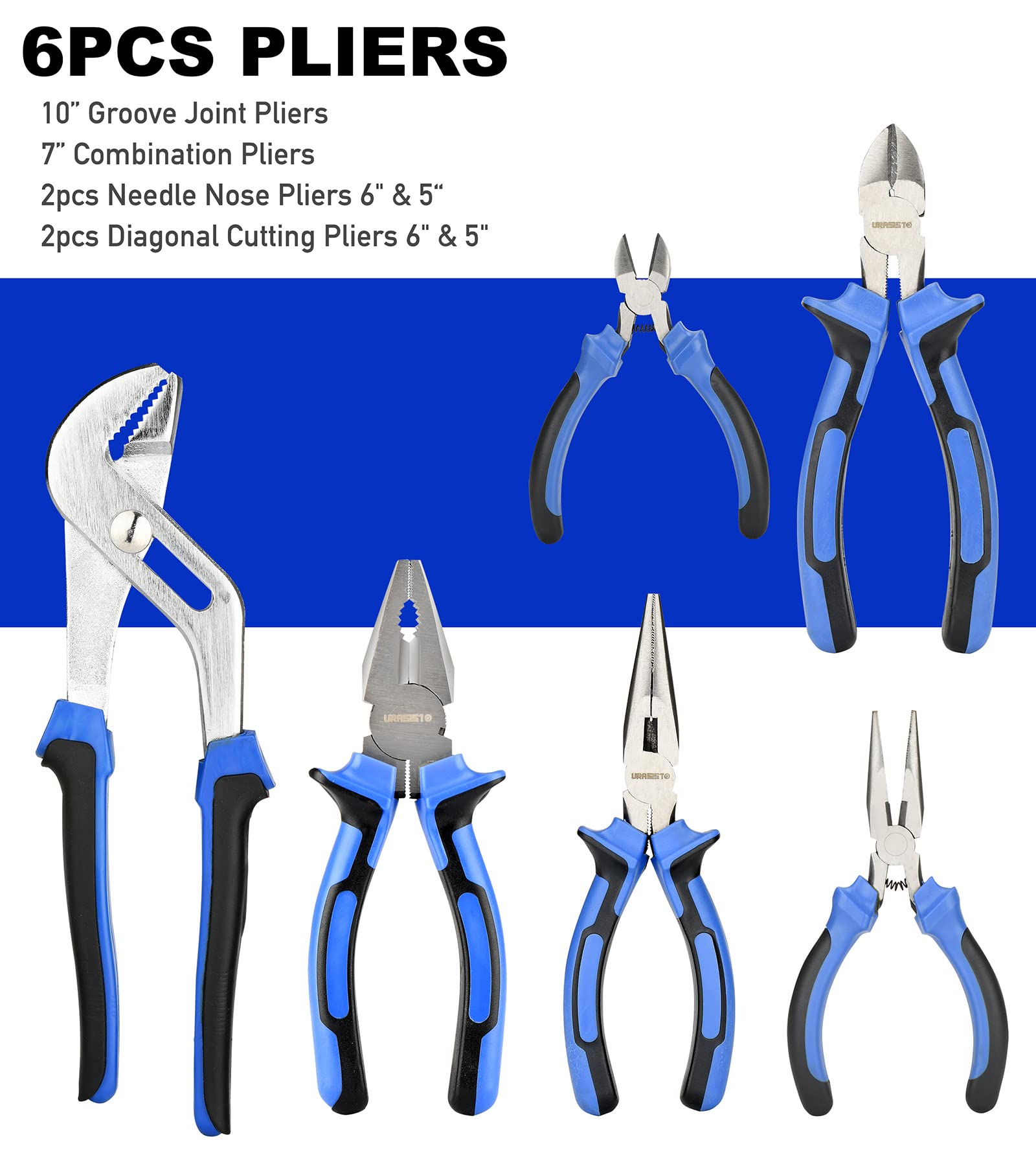 URASISTO 24-piece tool kit screwdrivers with magnetic tips for easy fastening