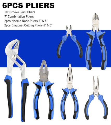 URASISTO 24-piece tool kit screwdrivers with magnetic tips for easy fastening