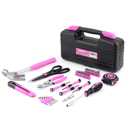 URASISTO 40 piece tool kit box shows an organized carrying case ideal for quick DIY tasks