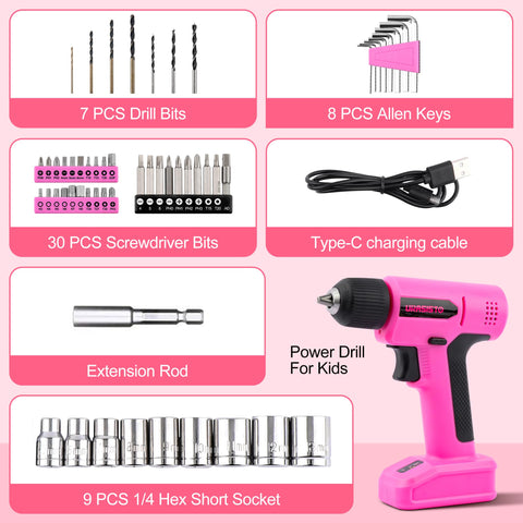 URASISTO 58-piece accessory kit opened for home repairs.
