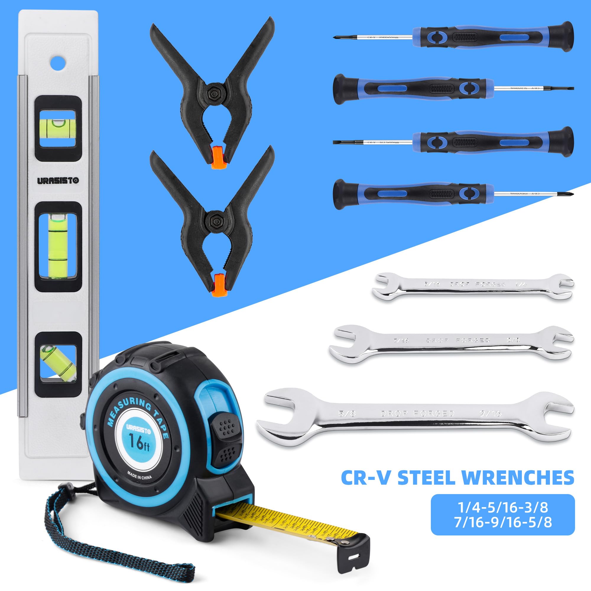 URASISTO home maintenance kit ready for DIY projects.
