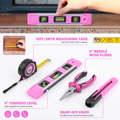 URASISTO pink long nose pliers for precise gripping.