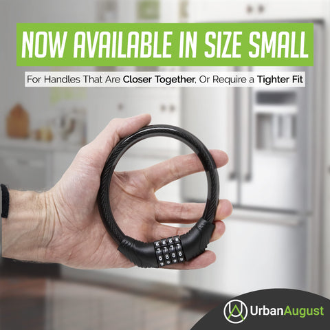 Urban August 4-digit dial close-up showing easy setup and durable stainless steel.