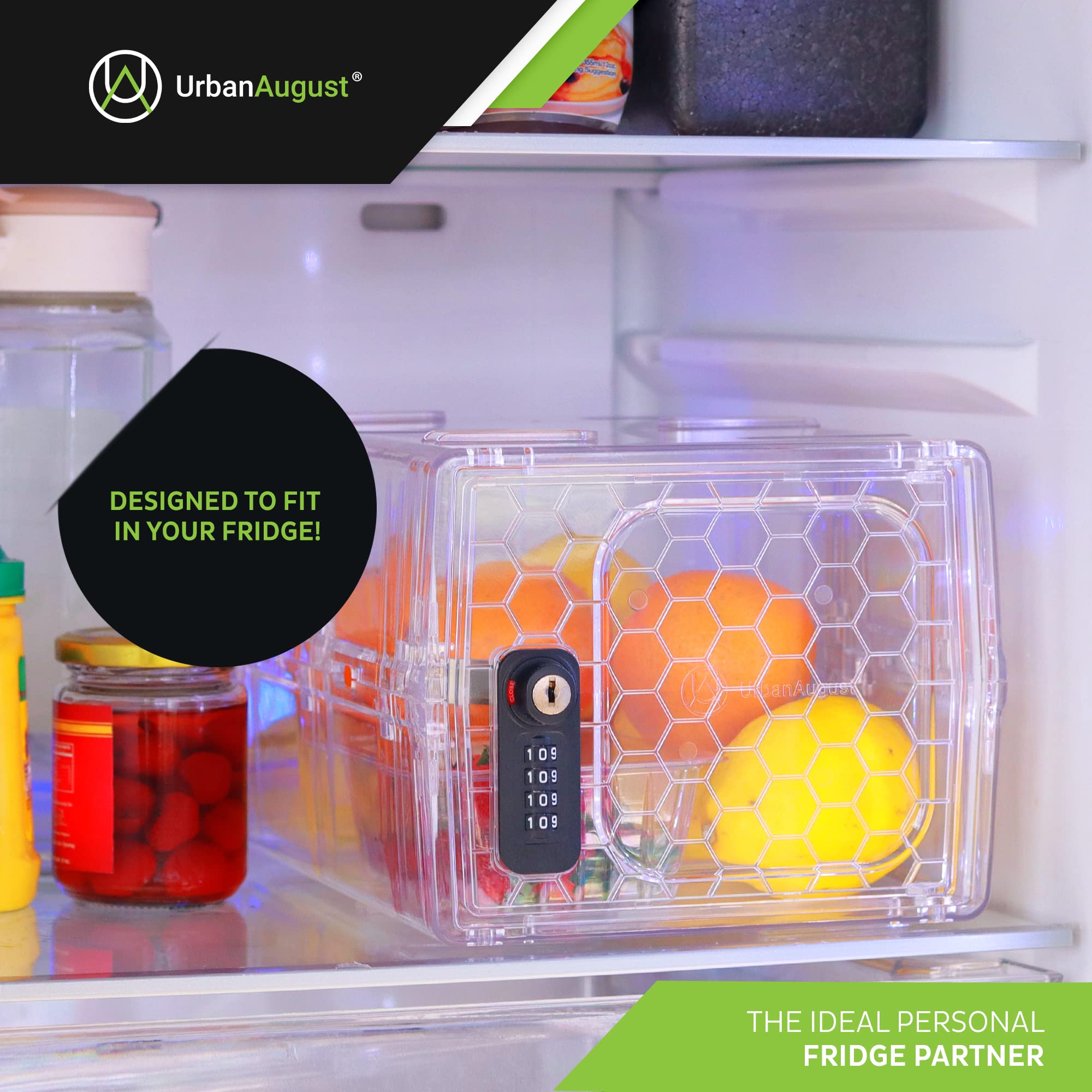 Urban August lock box multi-use storage for food, medicine, or electronics.