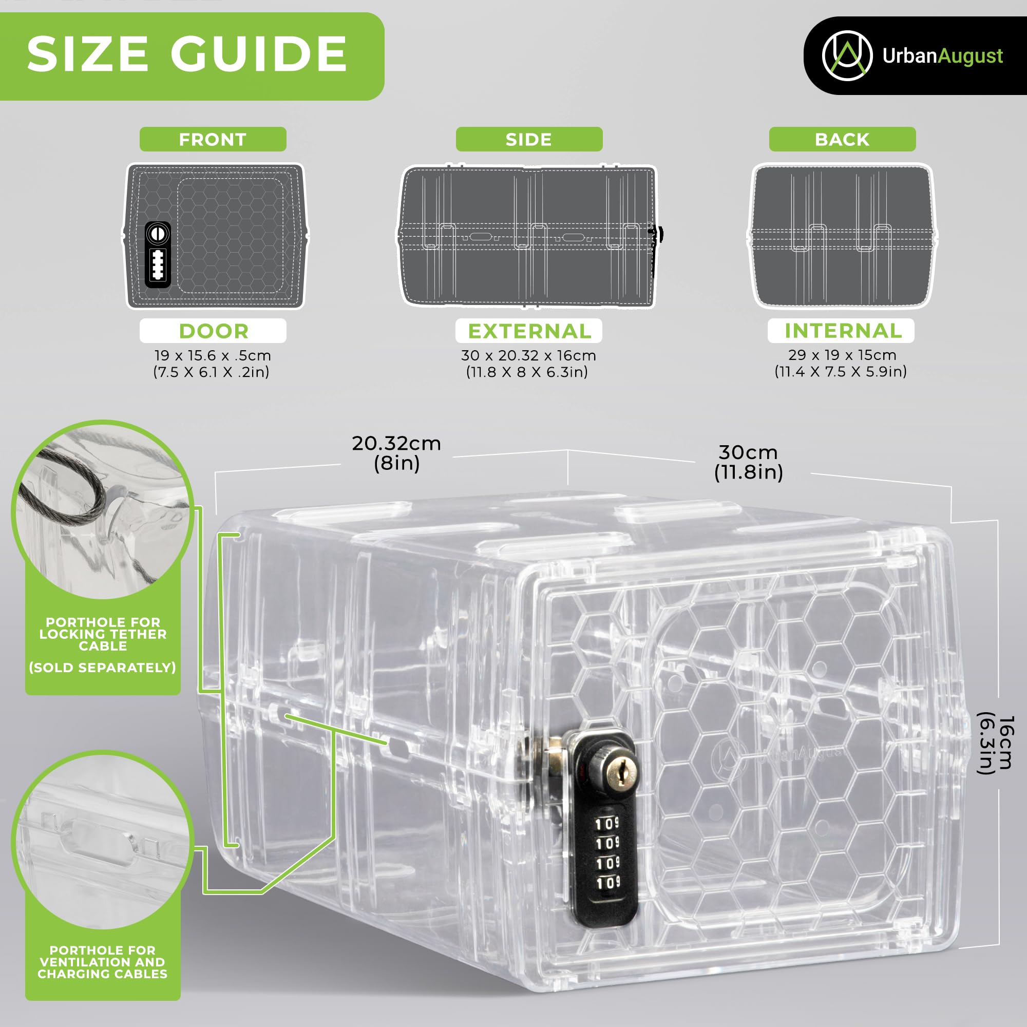 Urban August lock box reinforced door ensures reliable access control.