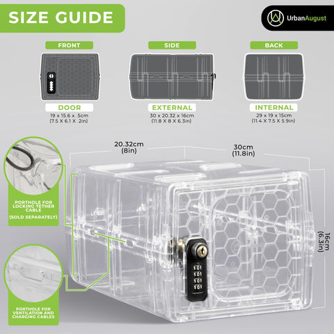 Urban August lock box reinforced door ensures reliable access control.