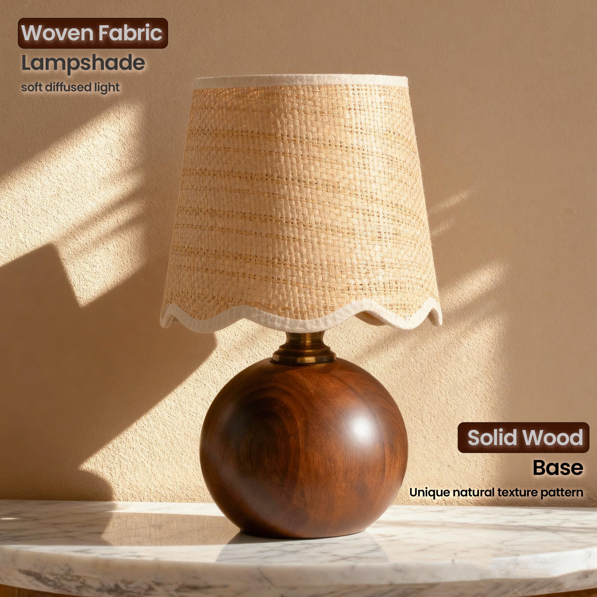 URLIGHTS fabric shade diffuses glow for cozy reading corners and nightstands.