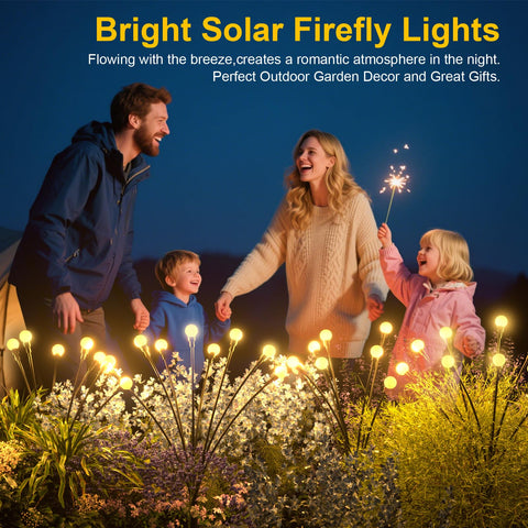 Urllyia Solar Lights 32 LEDs deliver brighter glow for larger garden areas.