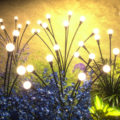 Urllyia Solar Lights firefly glow for enchanting yard ambiance at night.