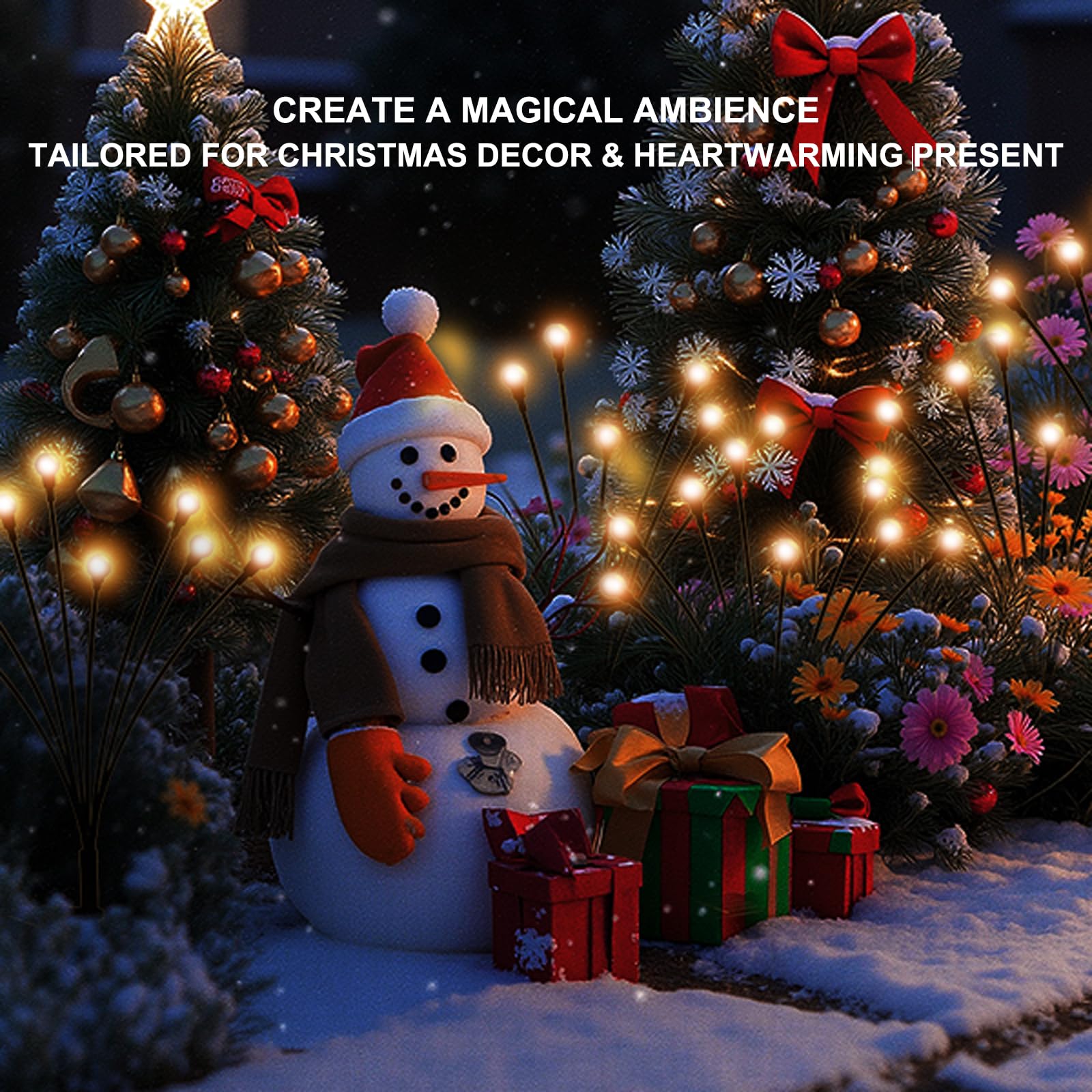 Urllyia Solar Lights IP65 waterproof design withstands rain and snow for year-round decor.