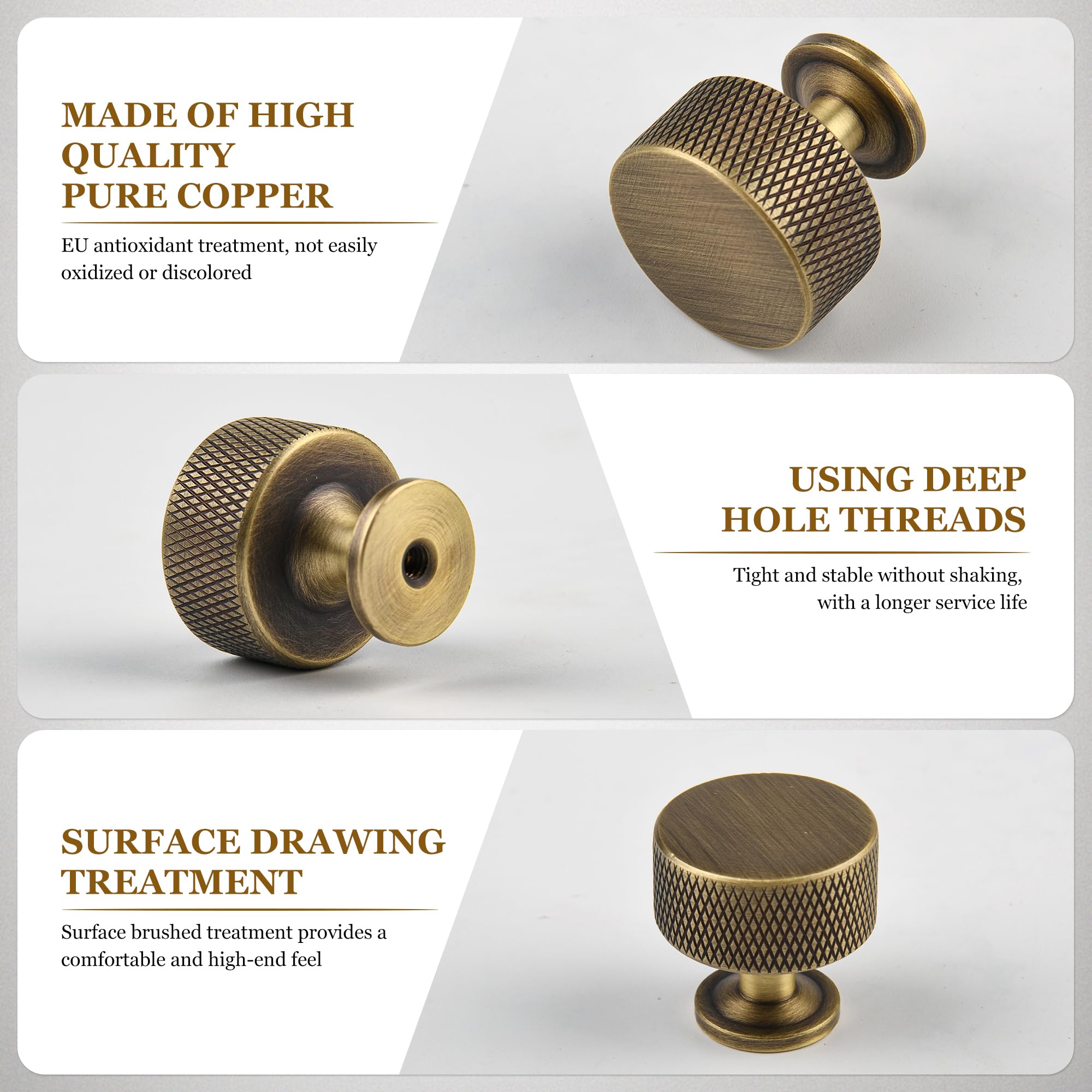 Urnew brass nightstand pull, 1.1-inch diameter for bedside furniture refresh.