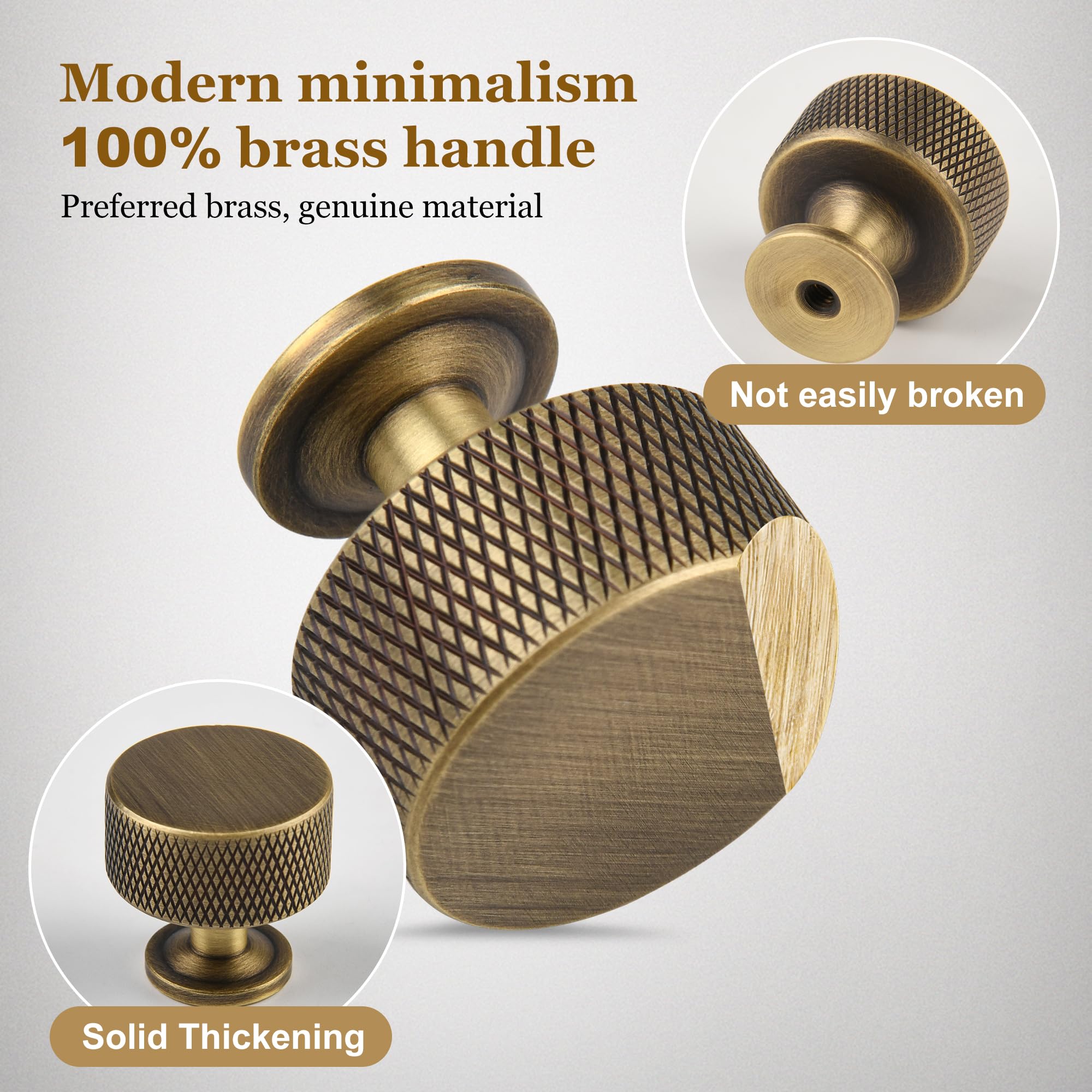 Urnew brass kitchen cabinet pull, 1.1-inch diameter, versatile upgrade for cabinets.