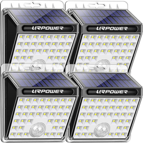 URPOWER Solar Lights Outdoor with 40 LED provides wide, bright front-door illumination.
