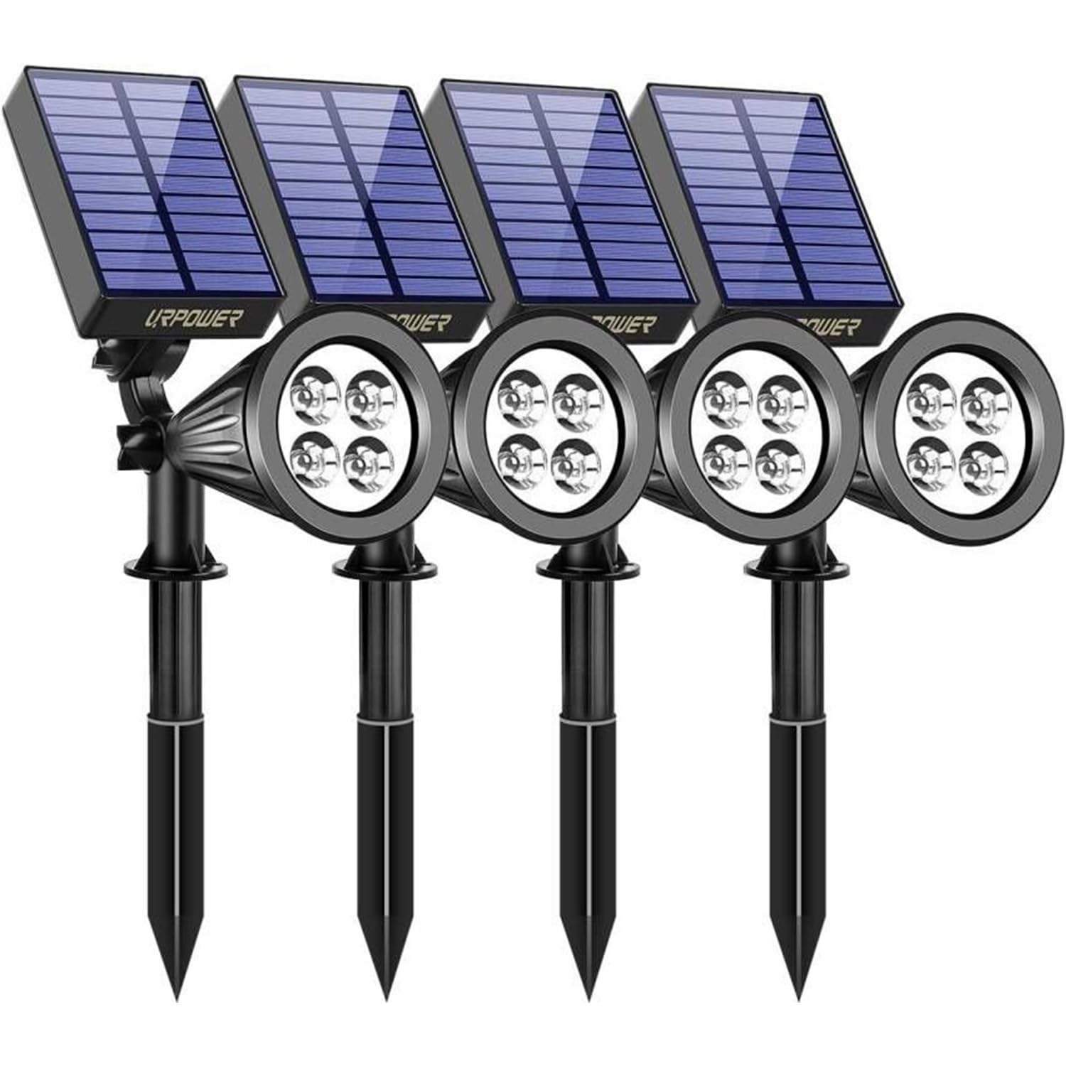 URPOWER solar spotlight with adjustable light for versatile outdoor illumination.