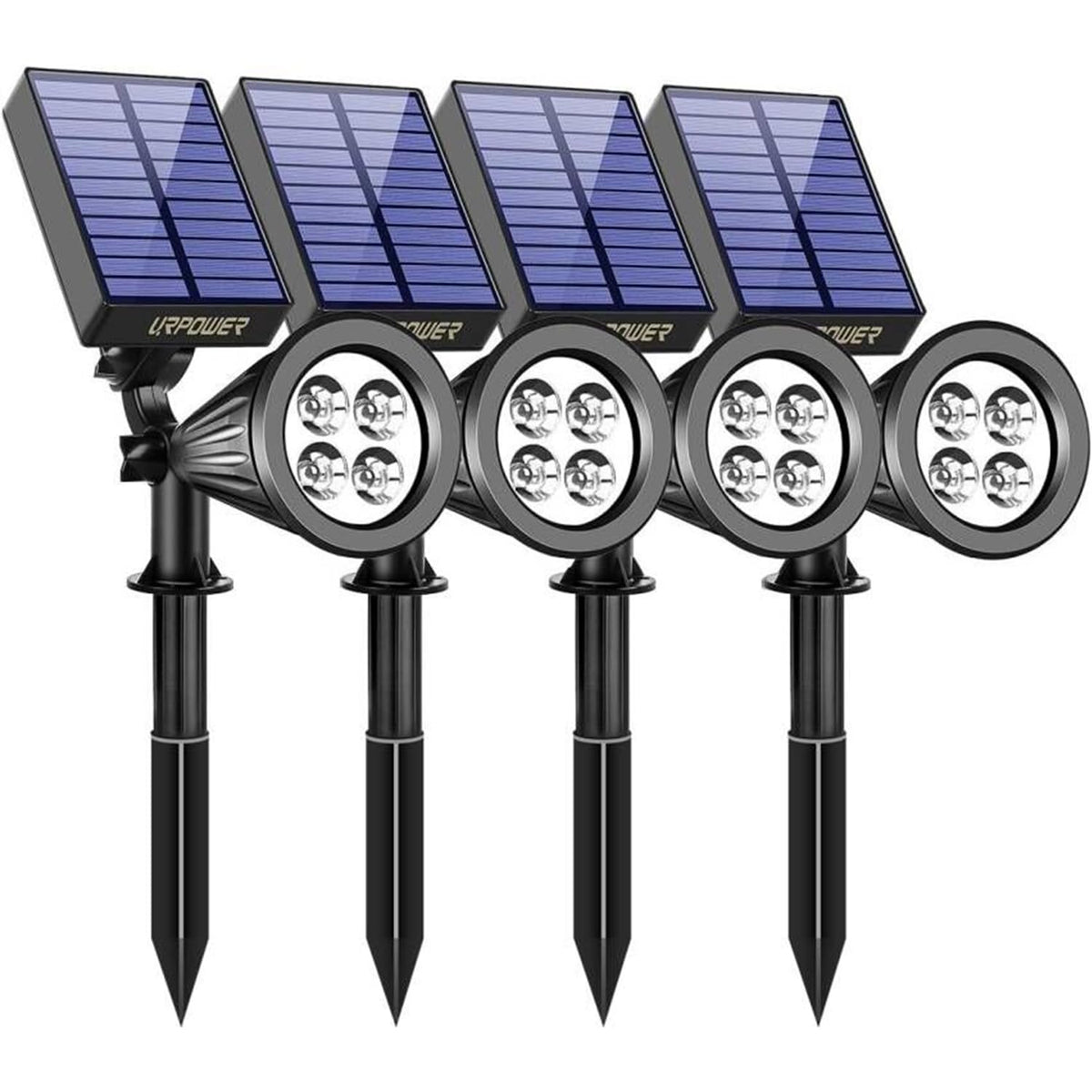 URPOWER solar spotlight with adjustable light for versatile outdoor illumination.