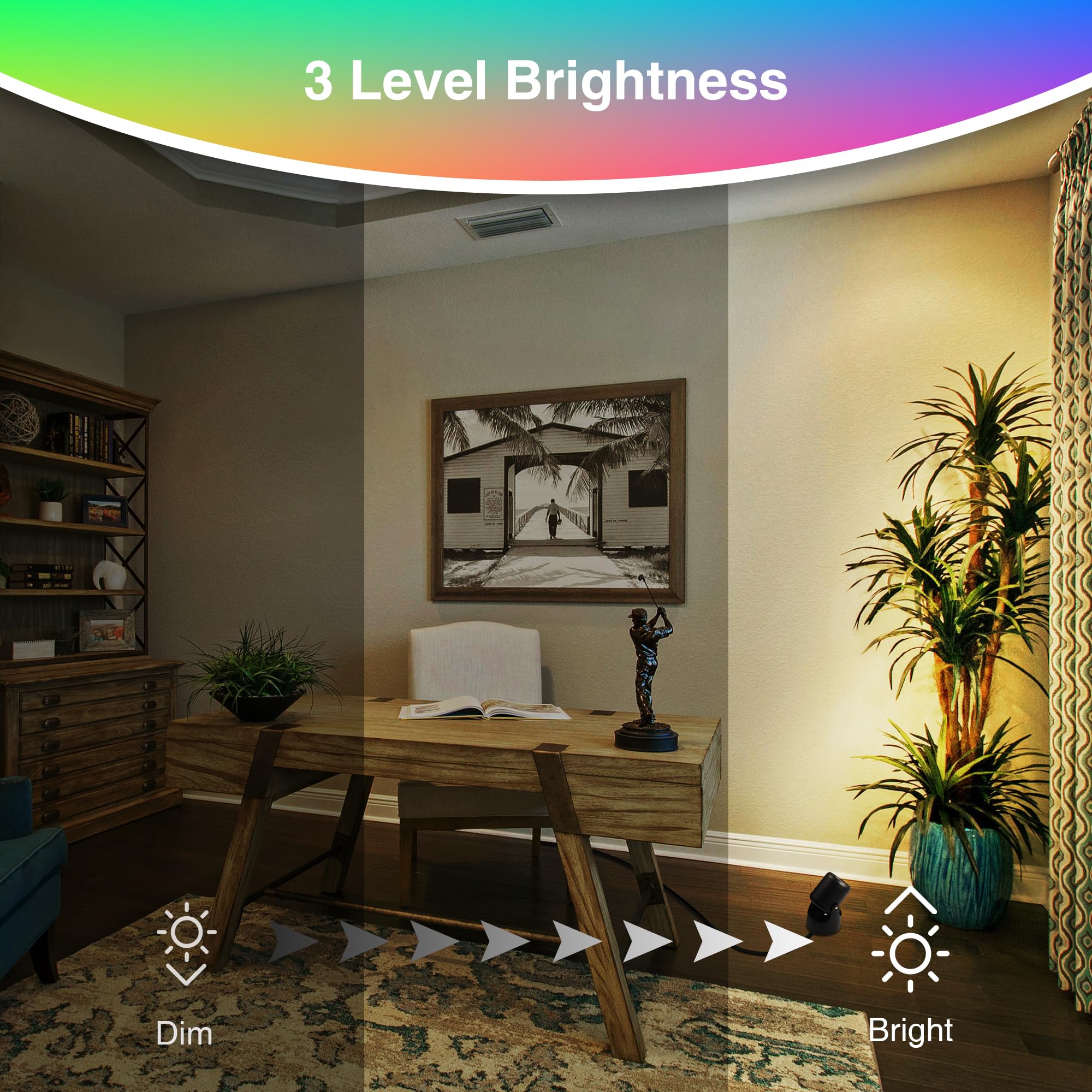 URTOM 16 static colors for customizable mood lighting in any room.