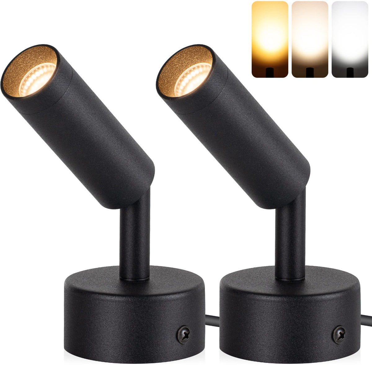 URTOM 2-pack dimmable LED uplights at 3000K offering cozy corner glow