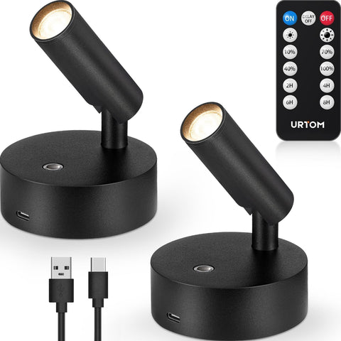 URTOM LED wireless spotlight with remote control for easy placement