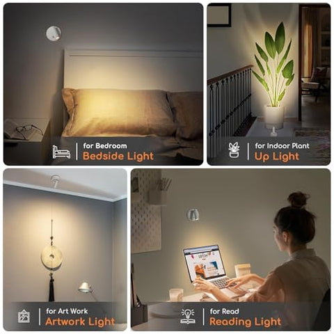 URTOM rechargeable 3350mAh battery powers long-lasting uplighting without cords