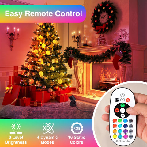 URTOM remote-controlled uplight for flexible placement and easy color changes.