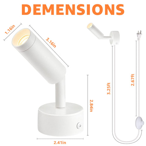 URTOM 5.9 ft cord enables convenient room-wide placement.