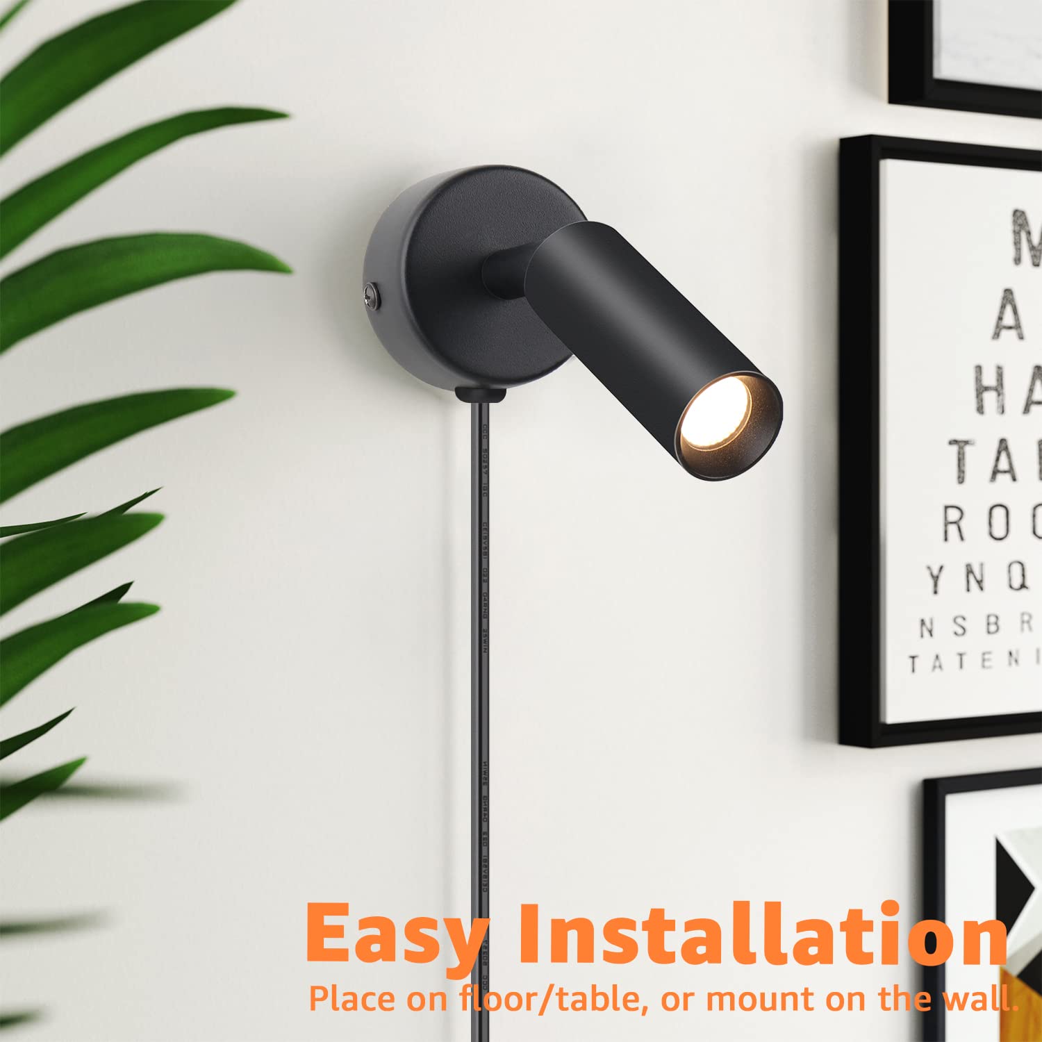URTOM indoor spotlight mounted on wall for ambient accent.