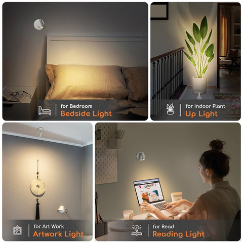 URTOM Wireless LED Spotlight enhances artwork lighting with vivid, even glow.