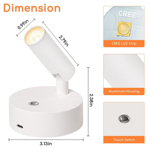 URTOM Wireless LED Spotlight serves as an outage-friendly ambient light.