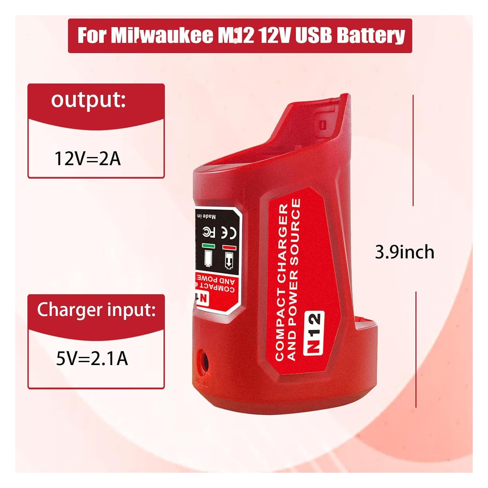 URUN M-12 DC 12V port powers heated jackets and 12V gear