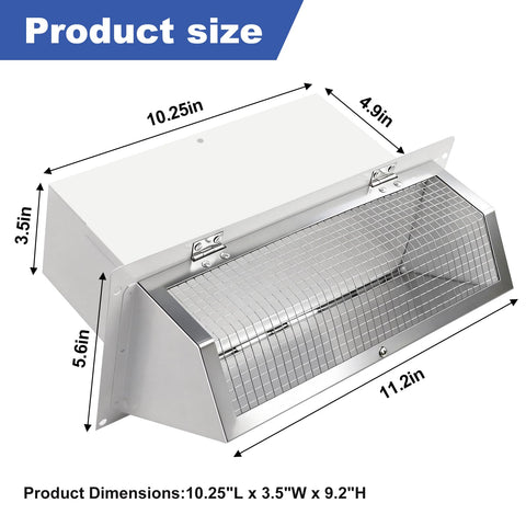 URYKEC vent cap for range hood exhaust prevents drafts and pests.