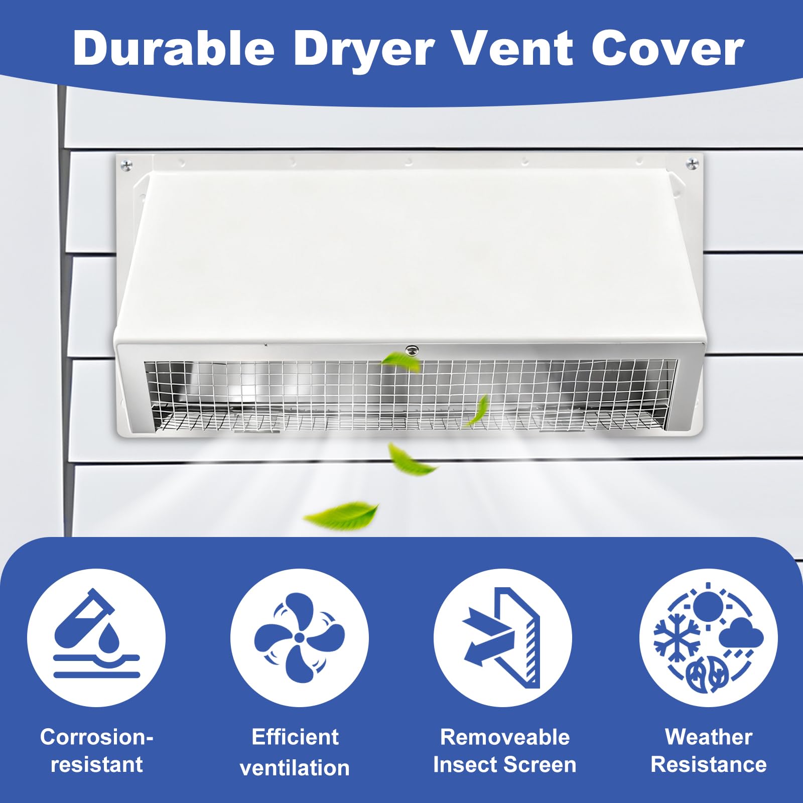 URYKEC vent cap with removable insect screen for easy cleaning.